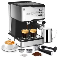Pump Espresso Machine, W/ Capsules Filter And Milk Frother Steam Wand 16 Pump Espresso Machine, W/ Capsules Filter And Milk Frother Steam Wand -Koffie Kunst Pump Espresso Machine2C W Capsules Filter and Milk Frother Steam Wand 4