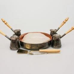 STP Goods Unique Turkish Coffee Pot Cezve Set W/ Hearth & Sand 10 STP Goods Unique Turkish Coffee Pot Cezve Set W/ Hearth & Sand -Koffie Kunst STP Goods Unique Turkish Coffee Pot Cezve Set w Hearth 26 Sand 2