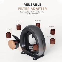 Semi-automatic Coffee Maker For Home 240ml 85 Degrees Constant Temperature 1400W Silent Portable Coffee Maker Machine -Koffie Kunst Semi automatic Coffee Maker for Home 240ml 85 Degrees Constant Temperature 1400W Silent Portable Coffee Maker Machine 5