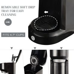 Single Serve Brew Coffee Maker Machine 6 To 14 Oz Reservoir -Koffie Kunst Single Serve Brew Coffee Maker Machine 6 to 14 oz Reservoir 2