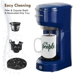 Single Serve Coffee Maker 6-14OZ With Filter Coffee Brewer -Koffie Kunst Single Serve Coffee Maker 6 14OZ With Filter Coffee Brewer 10