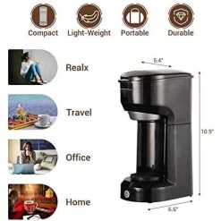 Single Serve Coffee Maker 6-14OZ With Filter Coffee Brewer -Koffie Kunst Single Serve Coffee Maker 6 14OZ With Filter Coffee Brewer 2