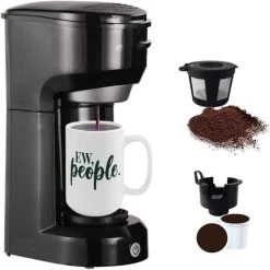Single Serve Coffee Maker 6-14OZ With Filter Coffee Brewer -Koffie Kunst Single Serve Coffee Maker 6 14OZ With Filter Coffee Brewer 5