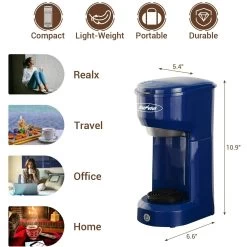 Single Serve Coffee Maker 6-14OZ With Filter Coffee Brewer -Koffie Kunst Single Serve Coffee Maker 6 14OZ With Filter Coffee Brewer 7
