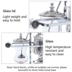 Siphon Coffee Maker, Luxury Syphon Coffee Maker Siphon Brewer Elegant Retro Coffee Maker Japanese Style Vacuum Glass Siphon Pot -Koffie Kunst Siphon Coffee Maker2C Luxury Syphon Coffee Maker Siphon Brewer Elegant Retro Coffee Maker Japanese Style Vacuum Glass Siphon Pot 5