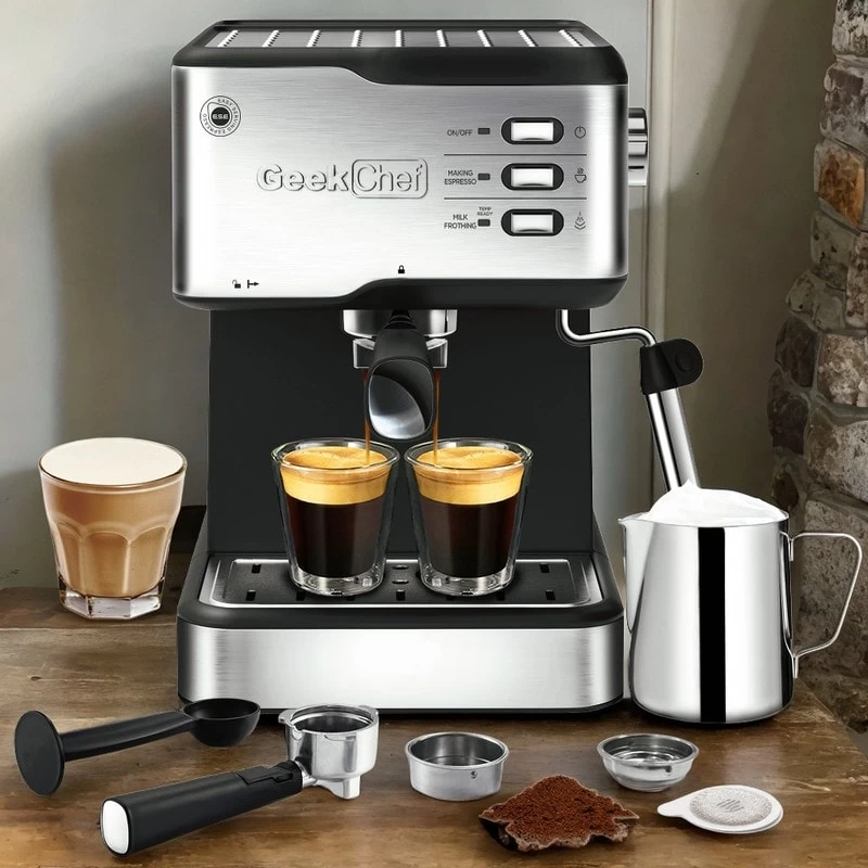 SUS304 Espresso Machine With Professional Milk Frothing Wand, 950W, 1.5L Water Tank 4 SUS304 Espresso Machine With Professional Milk Frothing Wand, 950W, 1.5L Water Tank - Afbeelding 2
