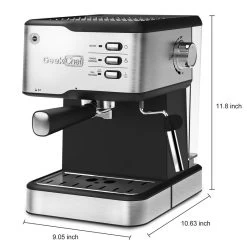 SUS304 Espresso Machine With Professional Milk Frothing Wand, 950W, 1.5L Water Tank