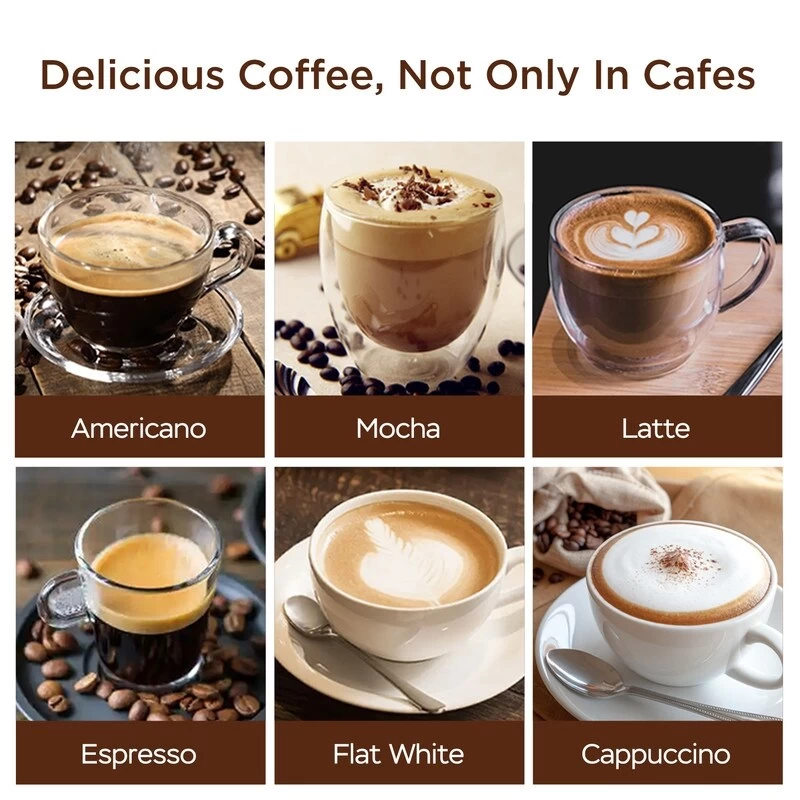 SUS304 Espresso Machine With Professional Milk Frothing Wand, 950W, 1.5L Water Tank 12 SUS304 Espresso Machine With Professional Milk Frothing Wand, 950W, 1.5L Water Tank - Afbeelding 10