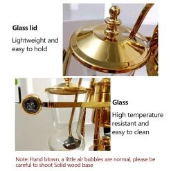 Syphon Coffee Maker, Siphon Brewer Siphon Brewer Golden 15OZ Capacity 14 Syphon Coffee Maker, Siphon Brewer Siphon Brewer Golden 15OZ Capacity -Koffie Kunst Syphon Coffee Maker2C Siphon Brewer Siphon Brewer Golden 15OZ Capacity 5