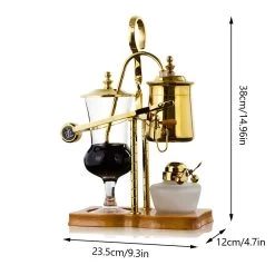 Syphon Coffee Maker, Siphon Coffee Brewer Balance Siphon Coffee Maker Makes 4-5 Cups, Elegant Retro Family Siphon Brewer