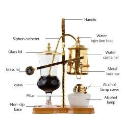 Syphon Coffee Maker, Siphon Coffee Brewer Balance Siphon Coffee Maker Makes 4-5 Cups, Elegant Retro Family Siphon Brewer -Koffie Kunst Syphon Coffee Maker2C Siphon Coffee Brewer Balance Siphon Coffee Maker Makes 4 5 Cups2C Elegant Retro Family Siphon Brewer 6