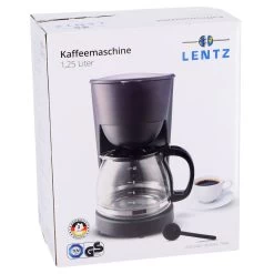 Koffiezetapparaat 1,25L Zwart 750W -Koffie Kunst bb7a545f64dcbc170ce5ff023bb39618